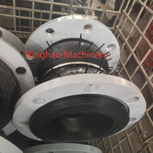 Double Sphere Flanged Pipeline Expansion Joint HVAC EPDM Rubber Compensator 