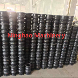 Double Sphere Flanged Pipeline Expansion Joint HVAC EPDM Rubber Compensator 