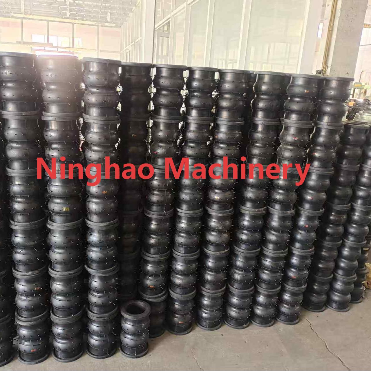 Double Sphere Flanged Pipeline Expansion Joint HVAC EPDM Rubber Compensator 