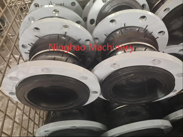 Noise Reduction Pipeline Connector Double Sphere Rubber Expansion Joint 