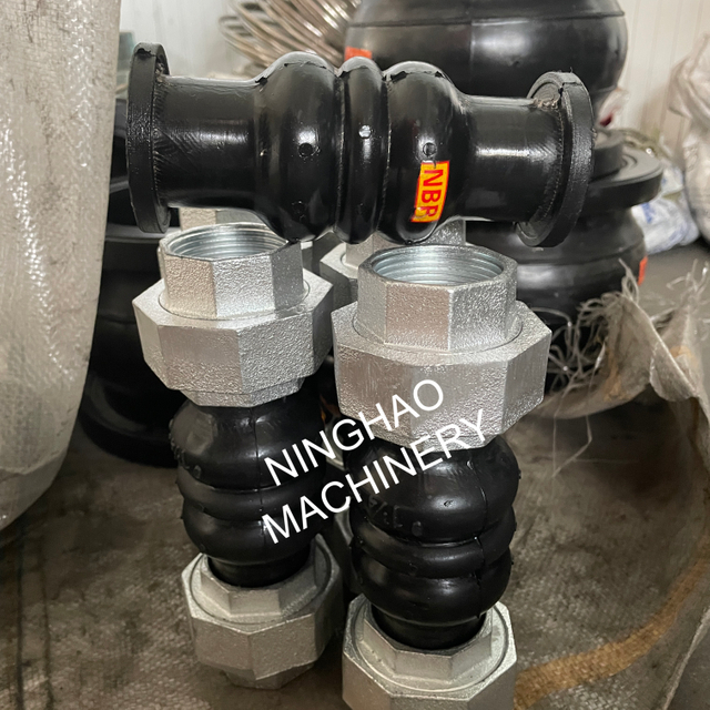 DN25 NBR Threaded Pipe Joint Rubber Expansion Connector