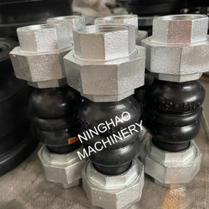 DN80 Anti Vibration Threaded Rubber Elastomer Expansion Joint 