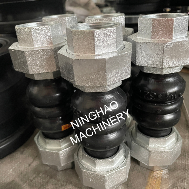 DN80 Anti Vibration Threaded Rubber Elastomer Expansion Joint 