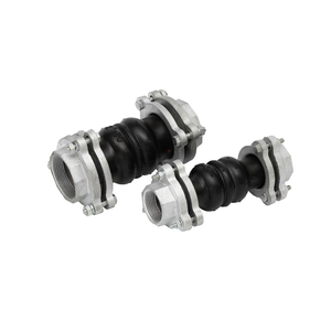 Carbon Steel Metal Union Thread Double Balls Rubber Pipe Compensator 