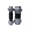 Stainless Steel Union Connection Flexible Rubber Bellows Pipeline Connector 