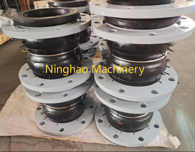 High Pressure Double Sphere Rubber Flexible Joint with ANSI Flanges