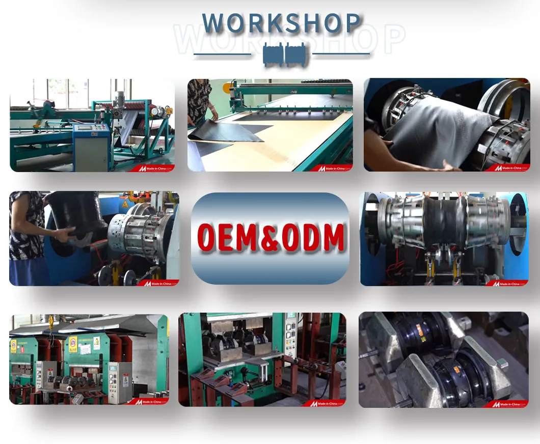 Inside the workshop showing the OEM and ODM production process of heavy-duty rubber joints