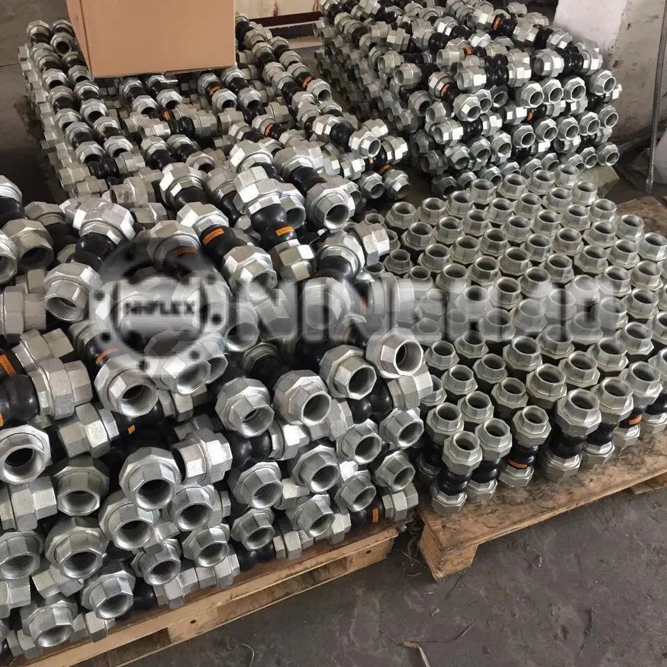 Mass production of high-quality threaded rubber pipe joints in factory warehouse
