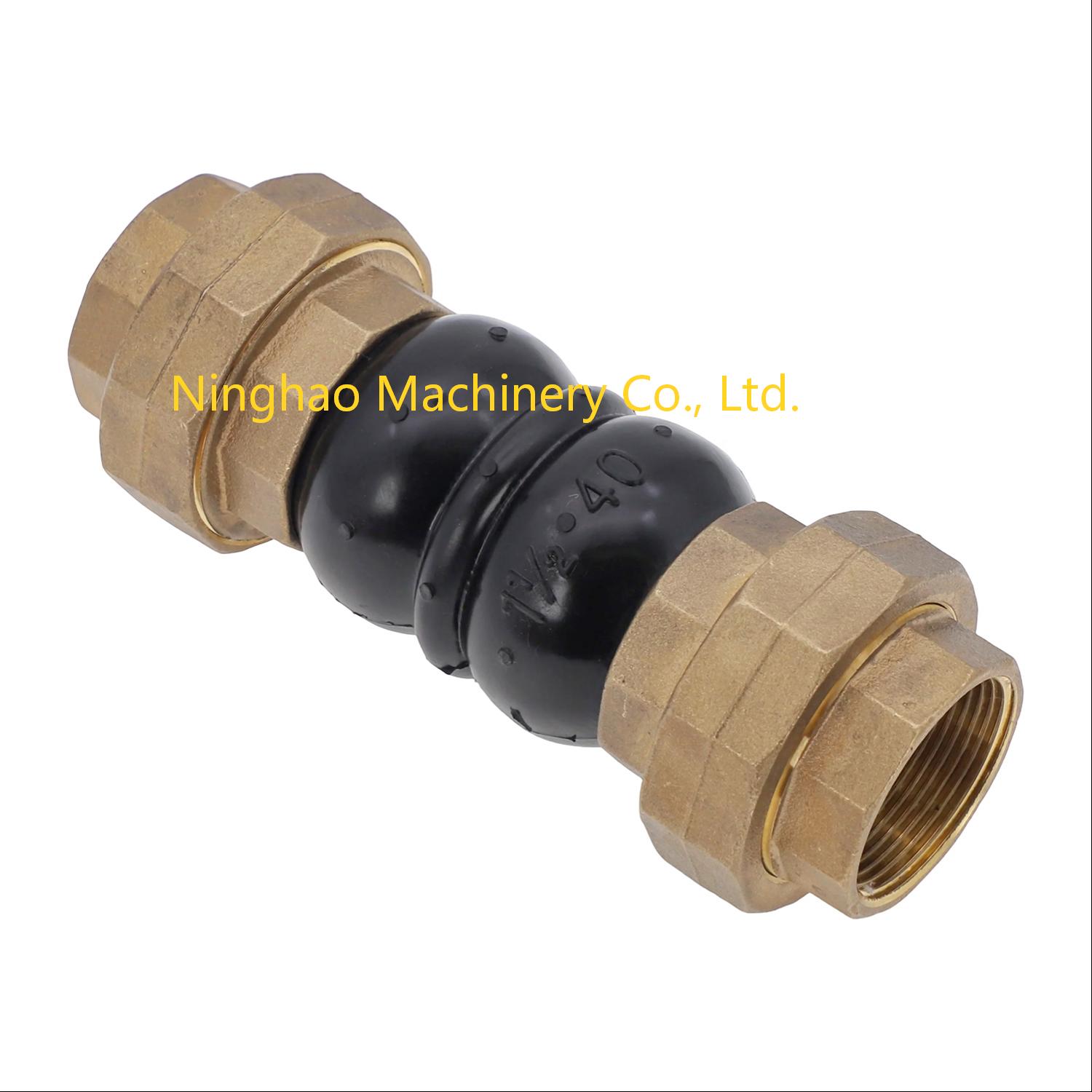 Thread connection rubber joint for industrial noise reduction